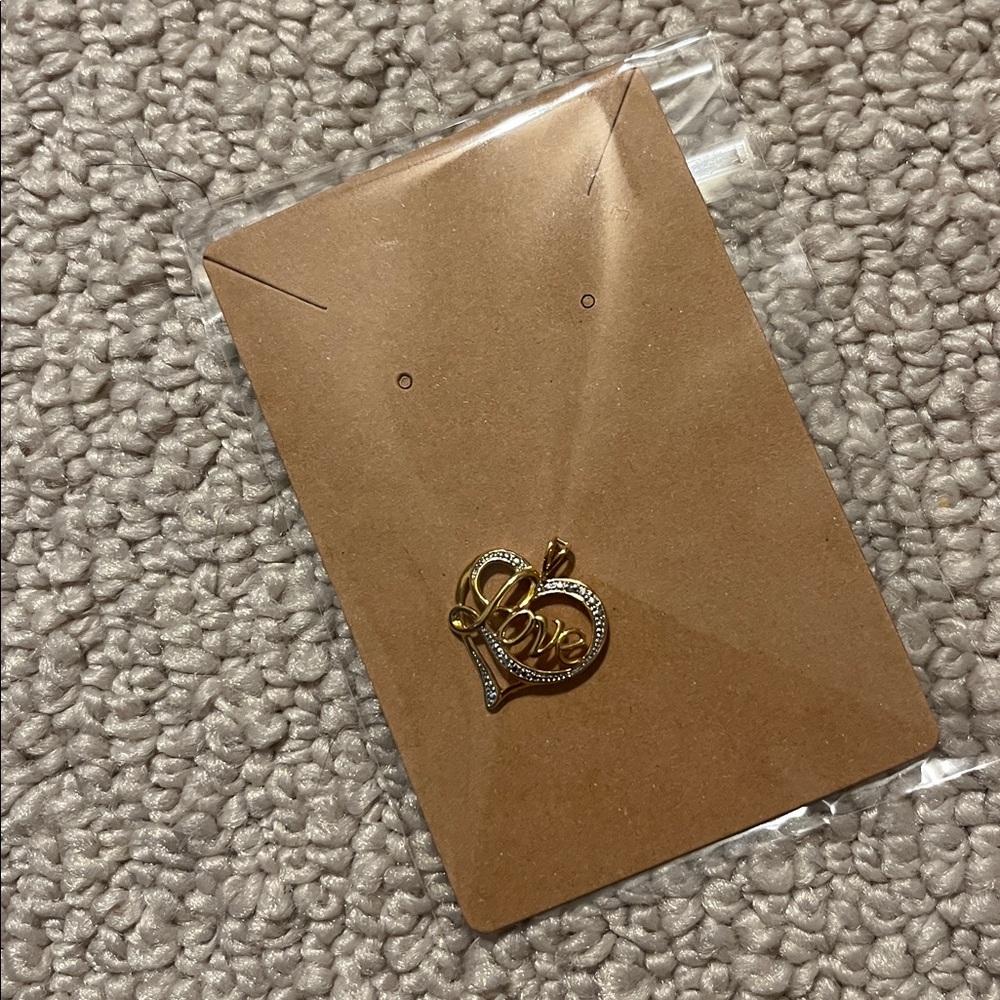 Sterling Silver Gold Plated Heart Pendant